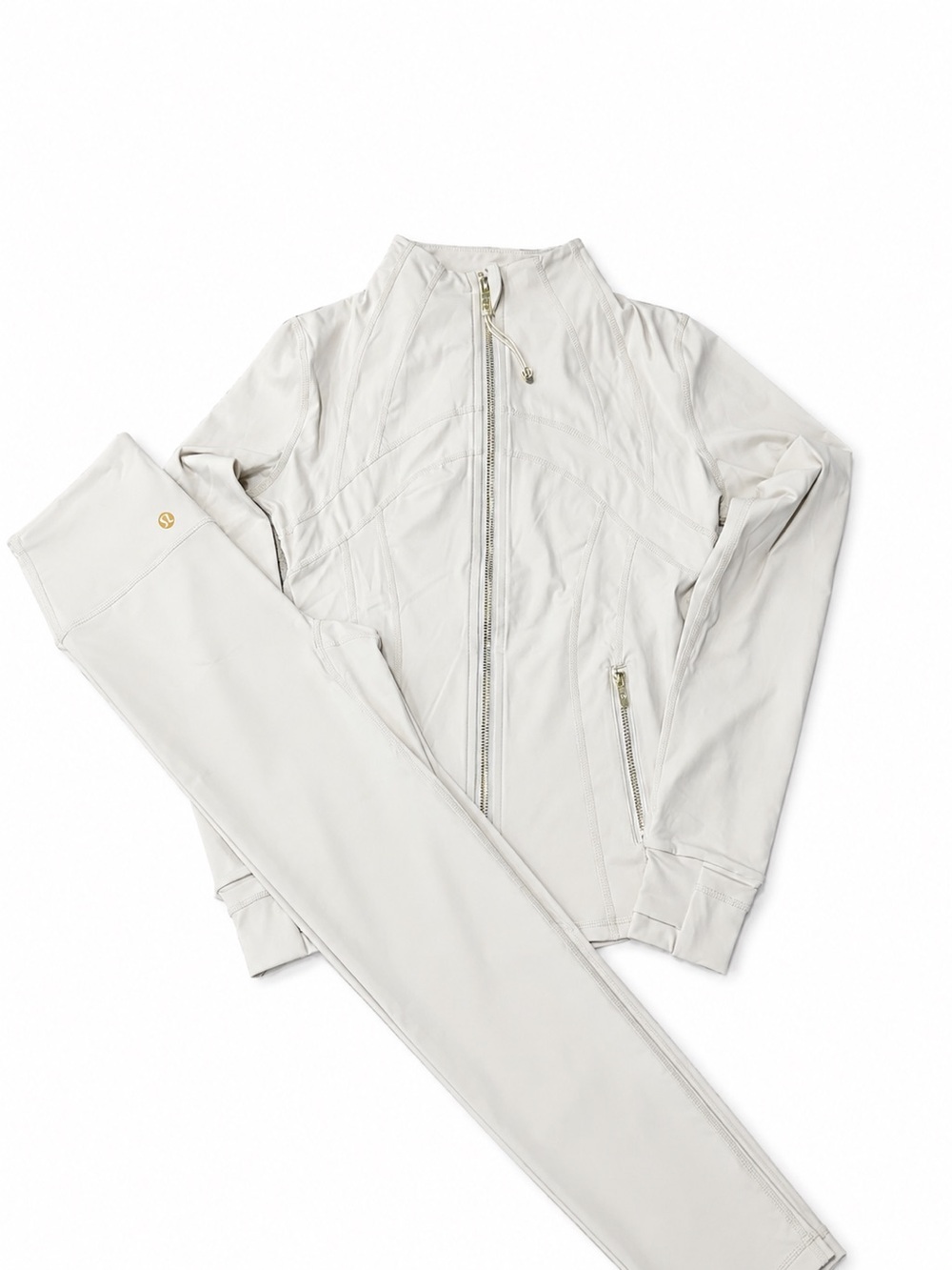 Lululemon Define Set (Bone White With Gold Zipper)